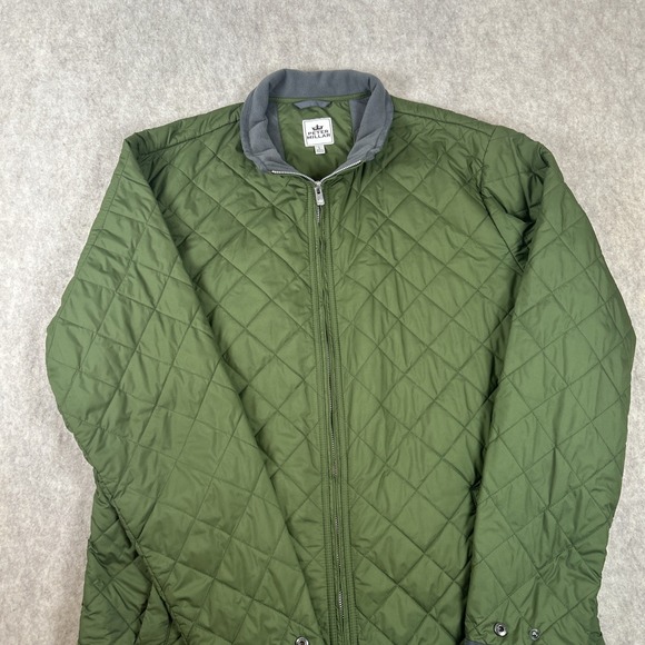 Peter Millar Suffolk Jacket Mens Large GreenQuilted Zipper OutdoorMF14Z12